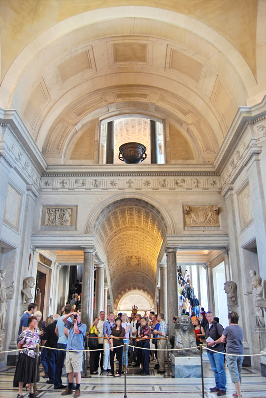 18 - The Sala a Croce Greca (Greek Cross Room) inside the Pio-Clementino Museum within the Vatican Museums in Vatican City